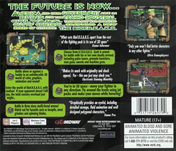 Bio F.R.E.A.K.S (US) box cover back